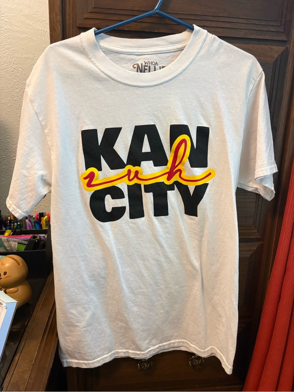KC White Tee with Printed Logo